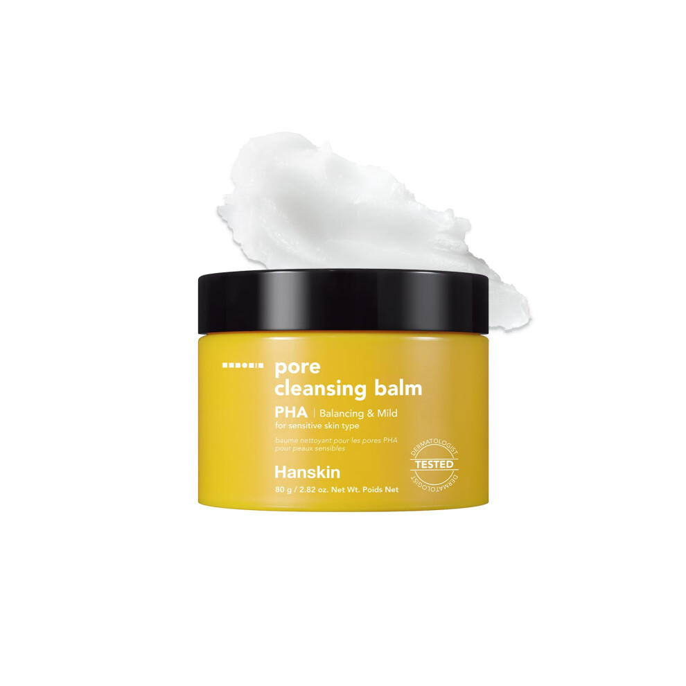 Hanskin Pha Pore Cleansing Balm Gentle Blackhead Cleanser And Makeup Remover For Sensitive Skin [Pha/2.82 Oz]