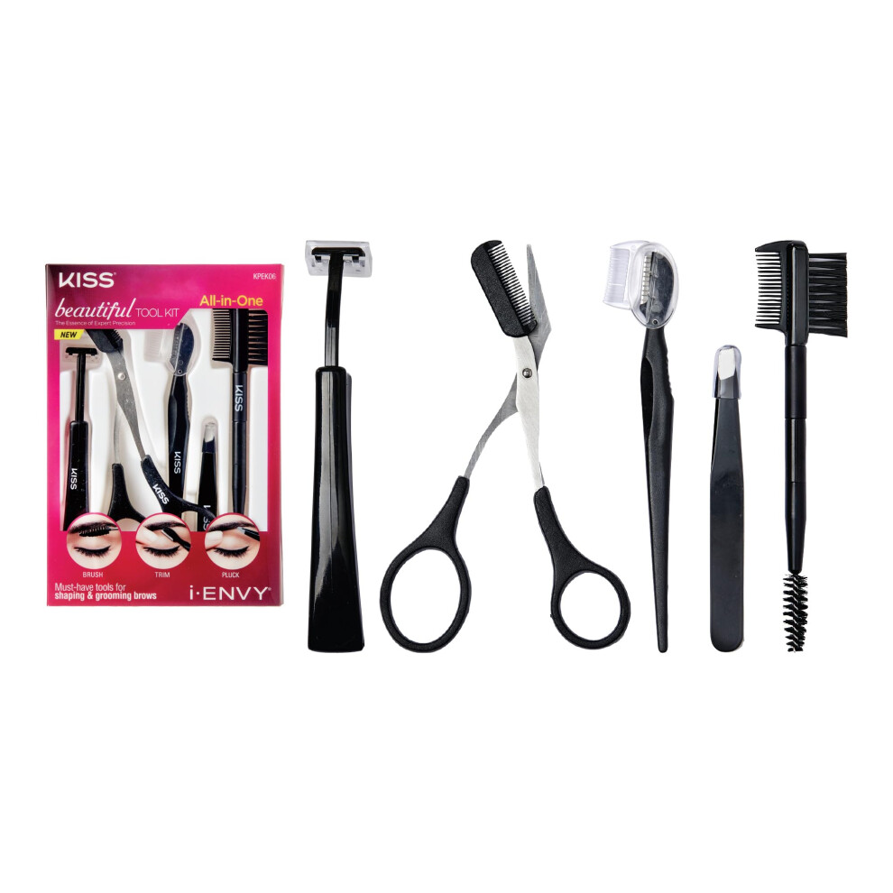 Ienvy I-Envy All-In-One Beautiful Tool Kit For Expert Eyebrow Shaping And Grooming Precision Eyebrow Shaping Tools Includes Brow Brushes Scissor-Comb Tw