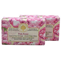 Wavertree & London Pink Peony Scented Natural Soap (2 Bars) 7oz Moisturizing French Triple Milled Soap Bars enriched with shea butter - Pure Pla