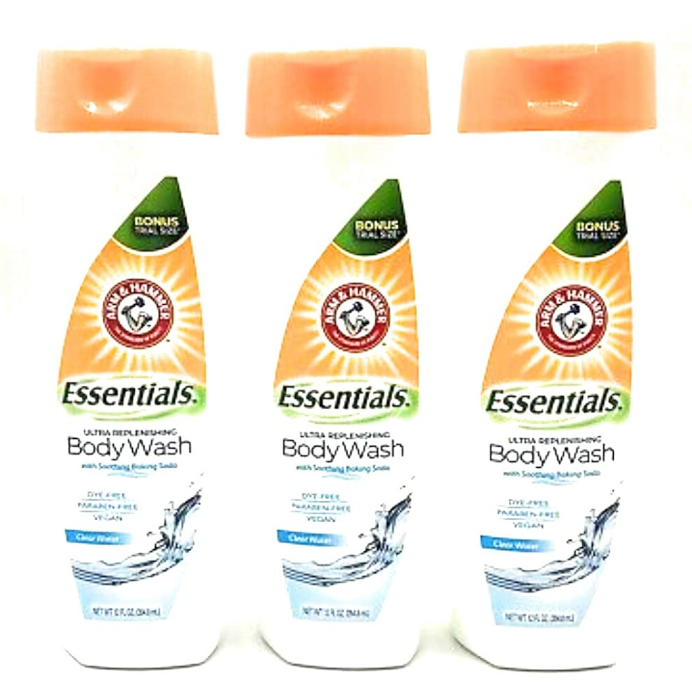 Lot de 3 gels douche ultra-hydratants Arm & Hammer Clear Water