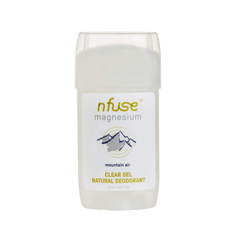 Nfuse Natural Magnesium Gel Deodorant - Pure Usp Grade Magnesium Chloride - Free Of Aluminum Parabens & Baking Soda - Mountain Air