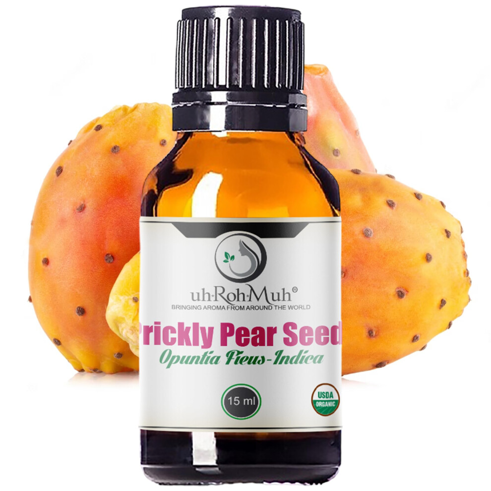 Ã¥H*Roh*Muh Uh*Roh*Muh Moroccan Prickly Pear Seed Oil For Skincare And Haircare | 100% Organic And Virgin Prickly Pear Carrier Oil Usda Certified - Ideal Carrier