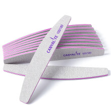 Canvalite 10 PCS Nail File Professional Nail Files Reusable Double Sided Emery Board(100/180 Grit) Nail Styling Tools for Home and Salon Use