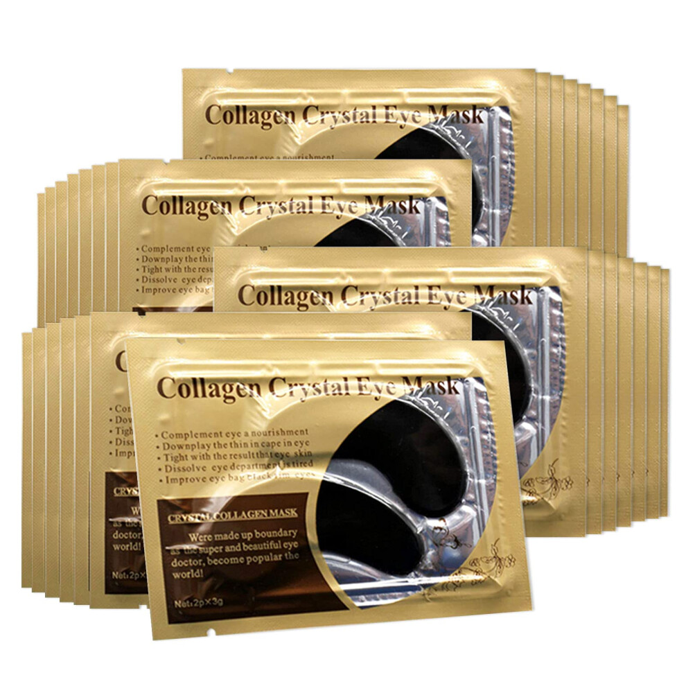 Permotary Dark 30 Pairs Gel Collagen Eye Pads Crystal Collagen Under Eye Mask For Moisturizing Reducing Fine Lines& Circles& Puffy Eyes Under Eye Patch