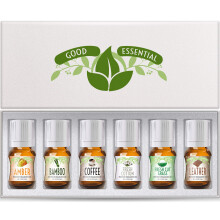 Gute Essentielle Duftle Set von 6 duftenden len aus Bernsteinl Kaffeel Lederl frisch Baumwolll Frisch geschnittenes Grasl Bambusl: Aromat