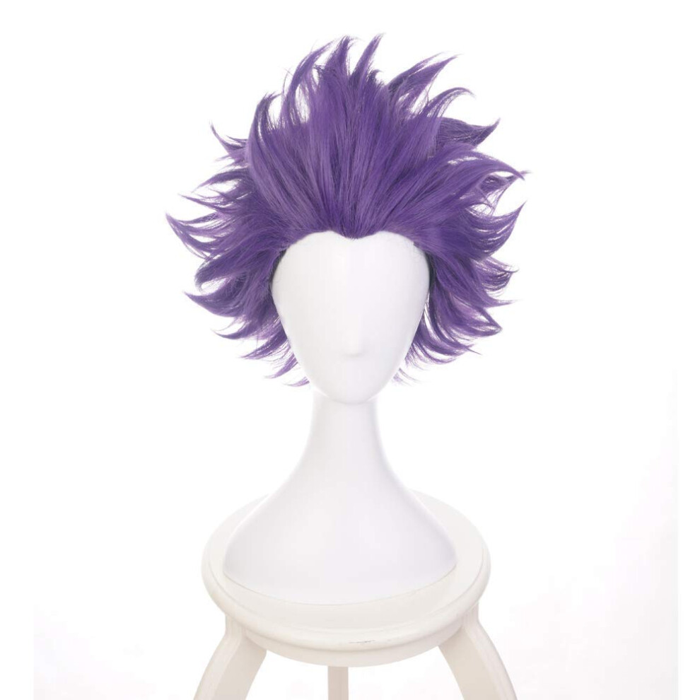 Zgngliz Anime Cosplay Wig Pour Mon Hros Acadmia Shinsou Hitoshi Perruque Synthtique Avec Une Perruque Gratuite Perrette Violette-image