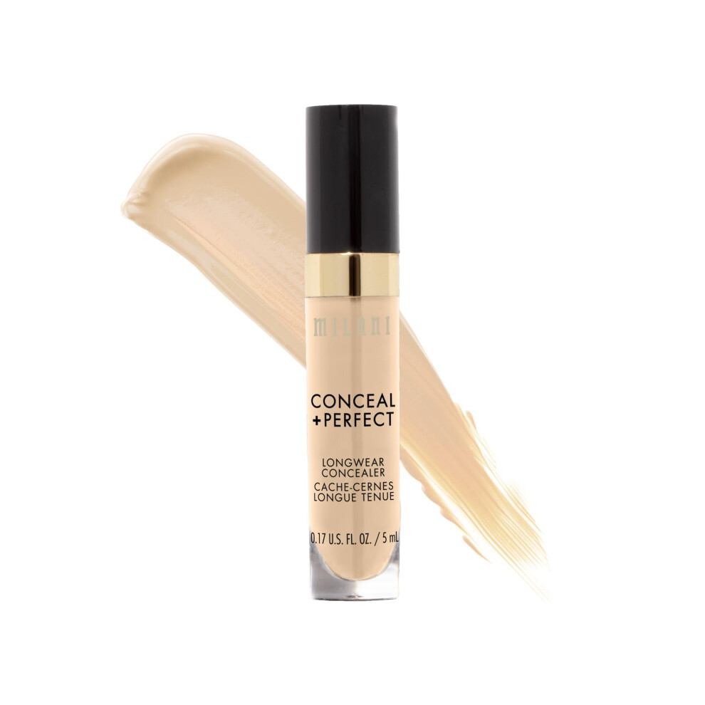 Milani Conceal + Perfect Longwear Concealer - Light Vanilla (0.17 Fl. Oz.) Vegan  Cruelty-Free Liquid Concealer - Cover Dark Circles  Blemishes & Skin