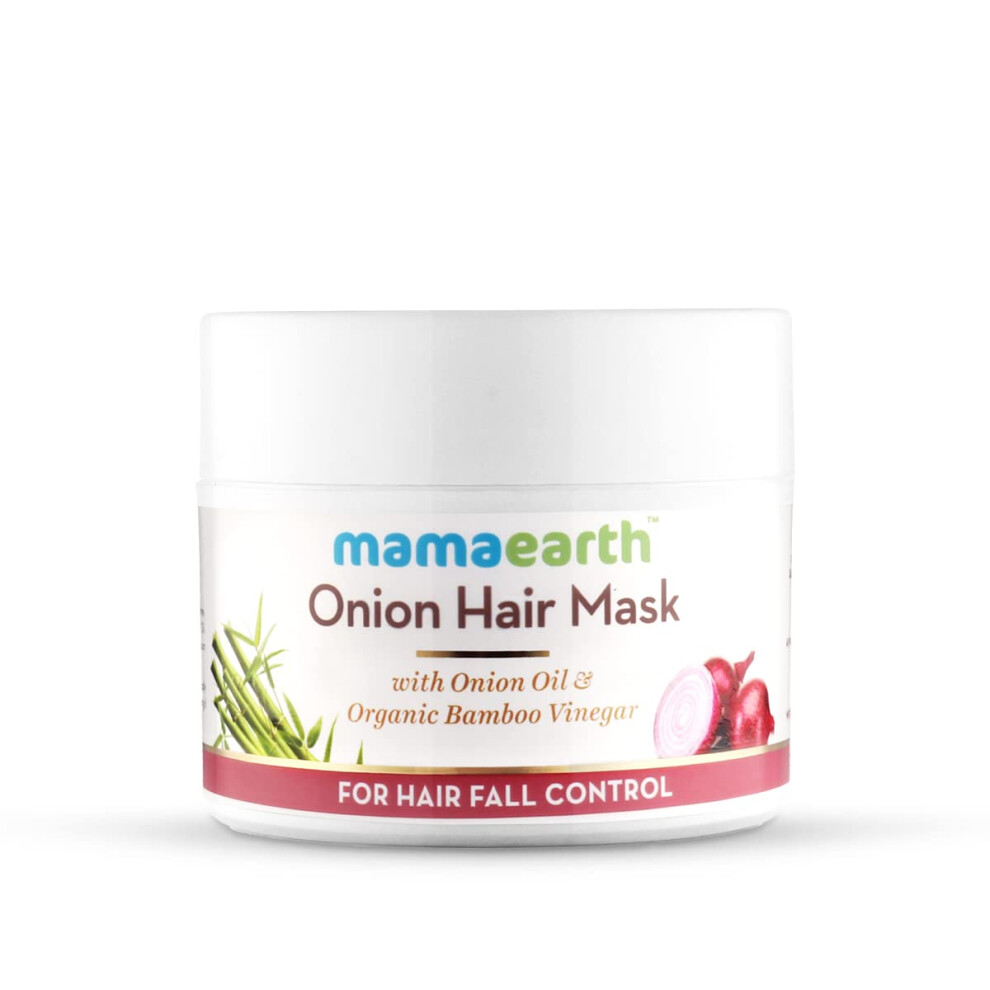 Itimaa Mamaearth Onion Oil Hair Mask With Organic Bamboo Vinegar | Controls Hair Fall & Damage | Strengthens Roots | Nourishing Formula For Healthy Scalp | 6
