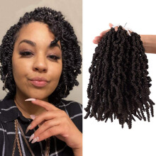 3 pakkausta lyhyet kiharat jouset esikierretyt punokset synteettiset virkatut hiuspidennykset 10 tuumaa 15 lankaa/pakkaus Ombre Crochet Twist Braids