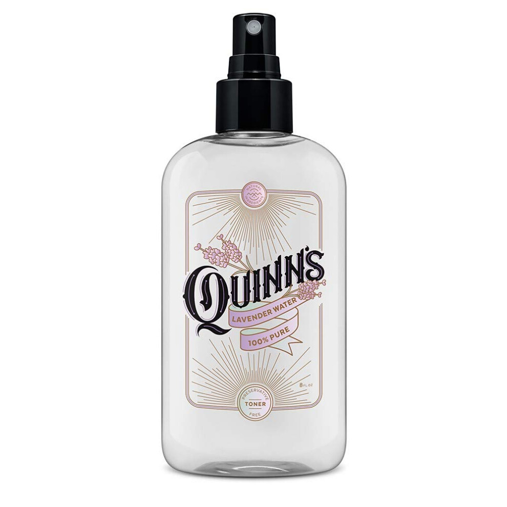 Quinns Lavender Water- Natural Pillow Spray - Relaxing Aromatherapy - Facial Body Mist 8 Ounce-image-OPC-PGMB9BB-NEW