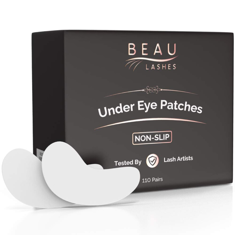 Beau Vipper 100 Pairs Under Eye Pads For Lash Extensions - Lint Free Hydrogel Eye Patches With Vitamin C & Moisturizing Aloe Vera For Eyelash Extension & Lash Lif