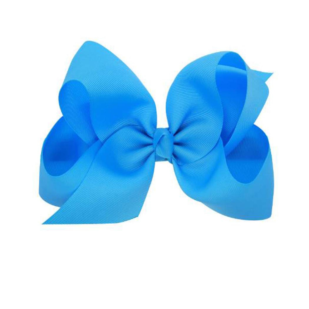 Patiky Blue Hair Clips Boutique Hair Bows Alligator Clip For Women Girl Hairpin 6 Inch Tsfj02 (Blue)