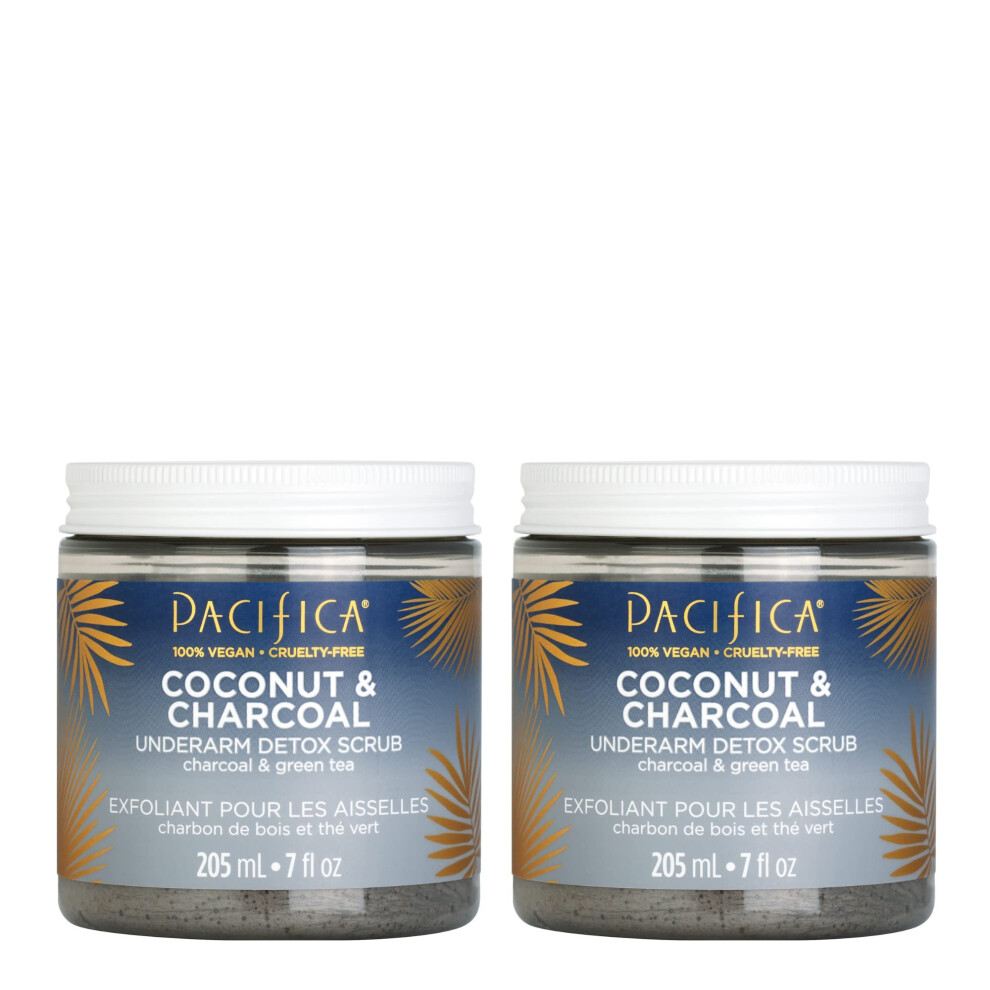 Pacifica Beauty  Coconut and Charcoal Underarm Detox Scrub  For Natural Deodorant Users  Aluminum Free  Safe for Sensitive Skin  100% Vegan and Cruelt