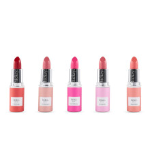 Hickey Lipstick Fashion Week Refill Lipstick Collection | Perfect Red Hot Pink Nude Lt Pink Coral Organic Vegan Gluten Free Long Lasting (Pack of 5)