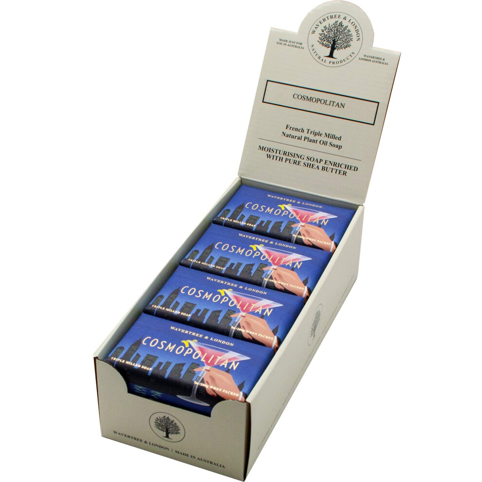 Wavertree & London Cosmopolitan Scented Natural Soap (8 Bars) 7Oz Moisturizing French Triple Milled Soap Bars Enriched With Shea Butter - Pure Plant