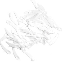 ZEJIA 100 STK mini makeup maske spatel hvid plast kosmetik ske til blanding og pr?veudtagning