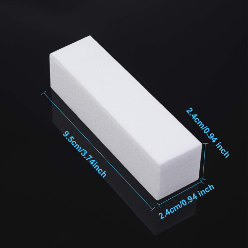 20 Pack Buffer Sanding Block Nail Buffer Block Files Grit Dense Sponge Nail Tips Tool (White) 2