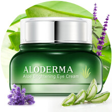 Crème Contour des Yeux Éclaircissante Aloderma à l'Aloe Vera Bio - Hydratante pour Cernes & Gonflement