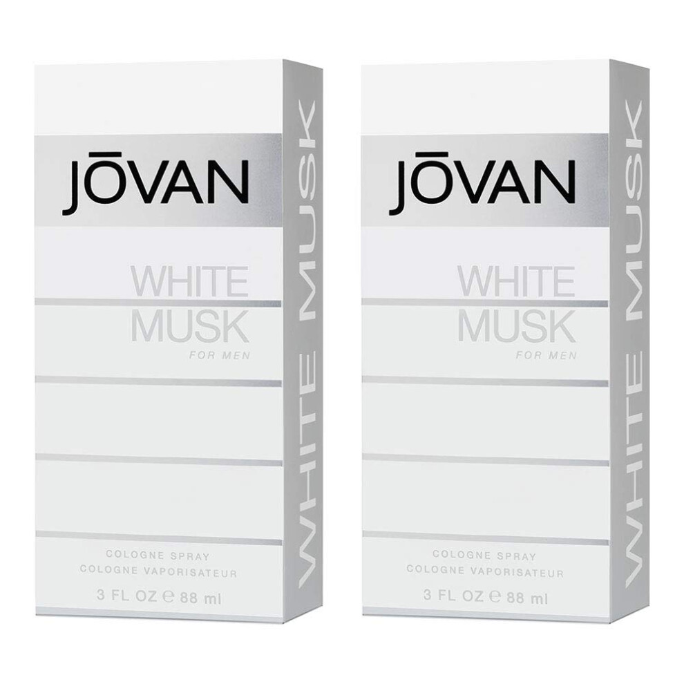 Jovan White Musk Men Eau De Cologne Spray 88Ml  Pack Of 2  3 Fl Oz