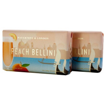 Wavertree & London Peach Bellini Scented Natural Soap (2 Bars) 7oz Moisturizing French Triple Milled Soap Bars enriched with shea butter - Pure