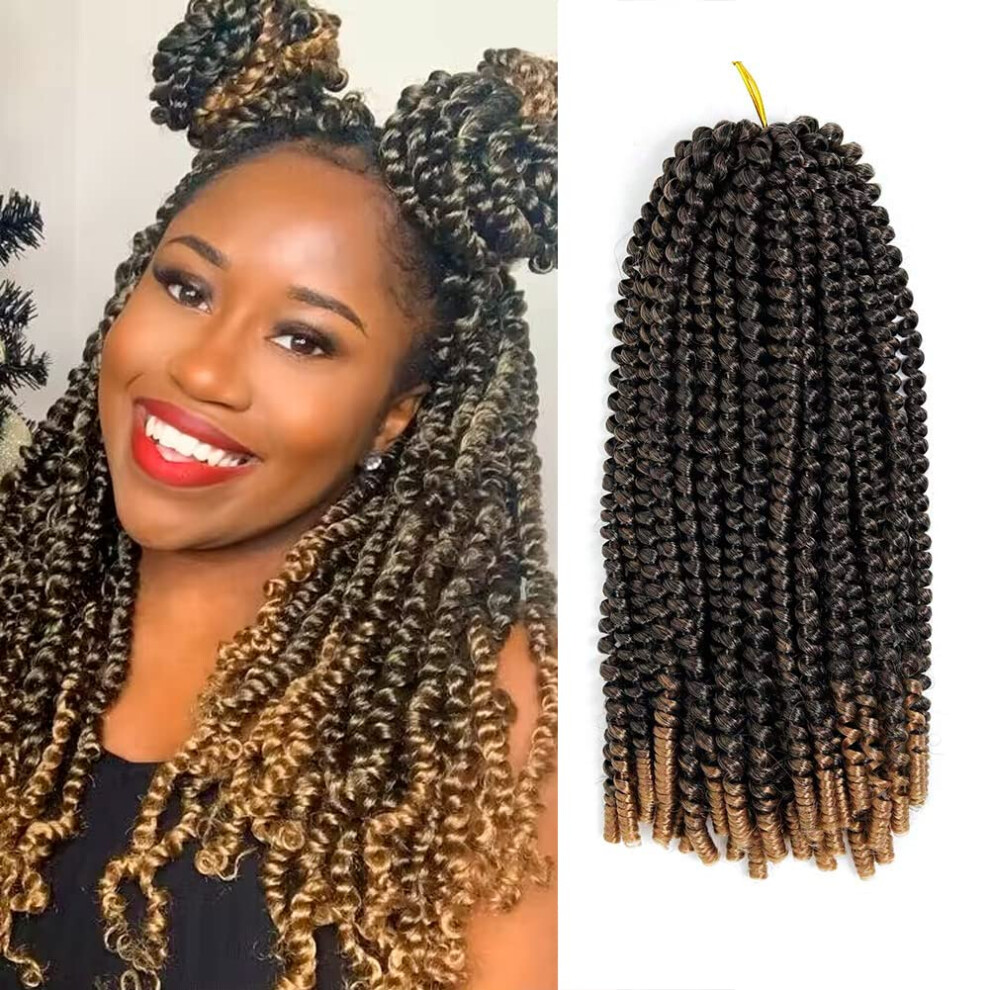 Roktress Spring Twist Hair 12 Inch 6 Packs Spring Twist Crochet Hair Spring Twist Braiding Hair For Passion Twist Butterfly Locs Crochet Twist Short Crochet Br