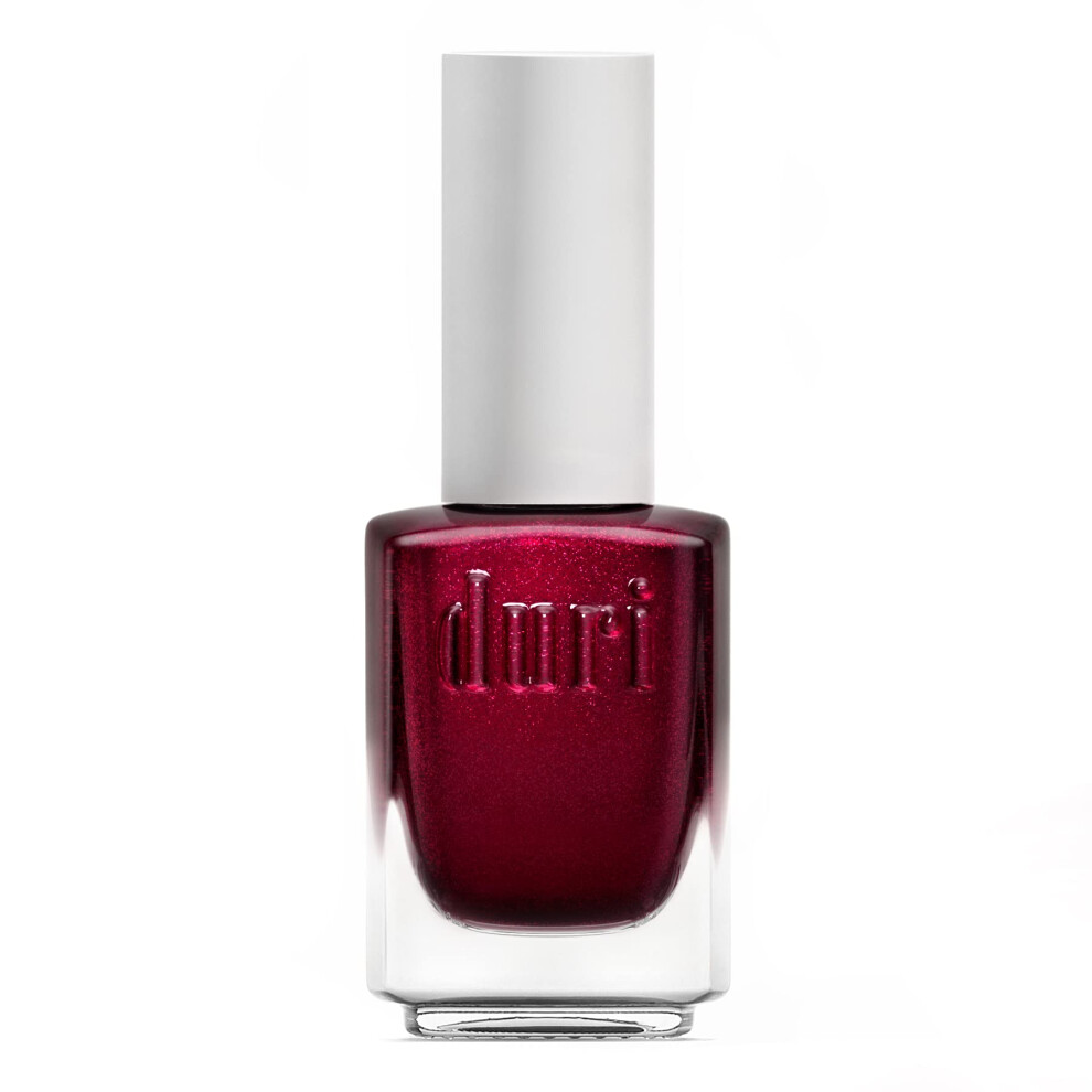 Tvrd Red Duri Nail Polish 754 Social Bubble Glitter Shimmer Full Coverage 0.45 Fl Oz