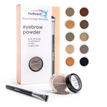 Termszetes szemldkpder szemldk kszlet - Mica Brow Powder szemldk sminkkszlet professzionlis szgletes szemldkecsettel - 10 termszetes