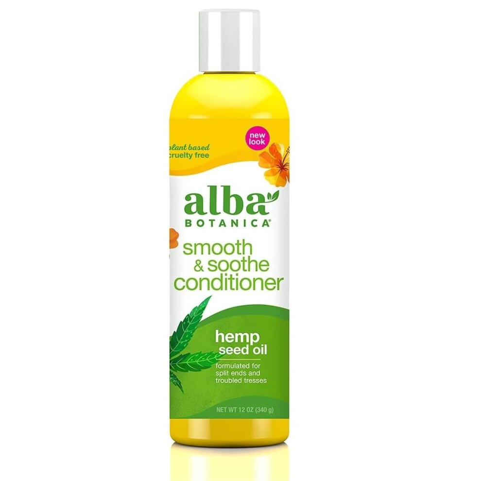 Botanick Z Hrada Alba Alba Botanica Smooth & Soothe Conditioner Cannabis Sativa Seed Oil 12 Oz