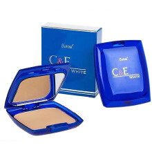 C & E White Oil Control Geperste Poeder Foundation Compact, Bedekt Donkere Vlekken & Rimpels, Langdurig