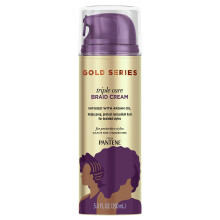 Pantene Gold Series Triple Care Braid Cream  for Curly and Coily Hair  Infused with Argan Oil  5 Fl Oz