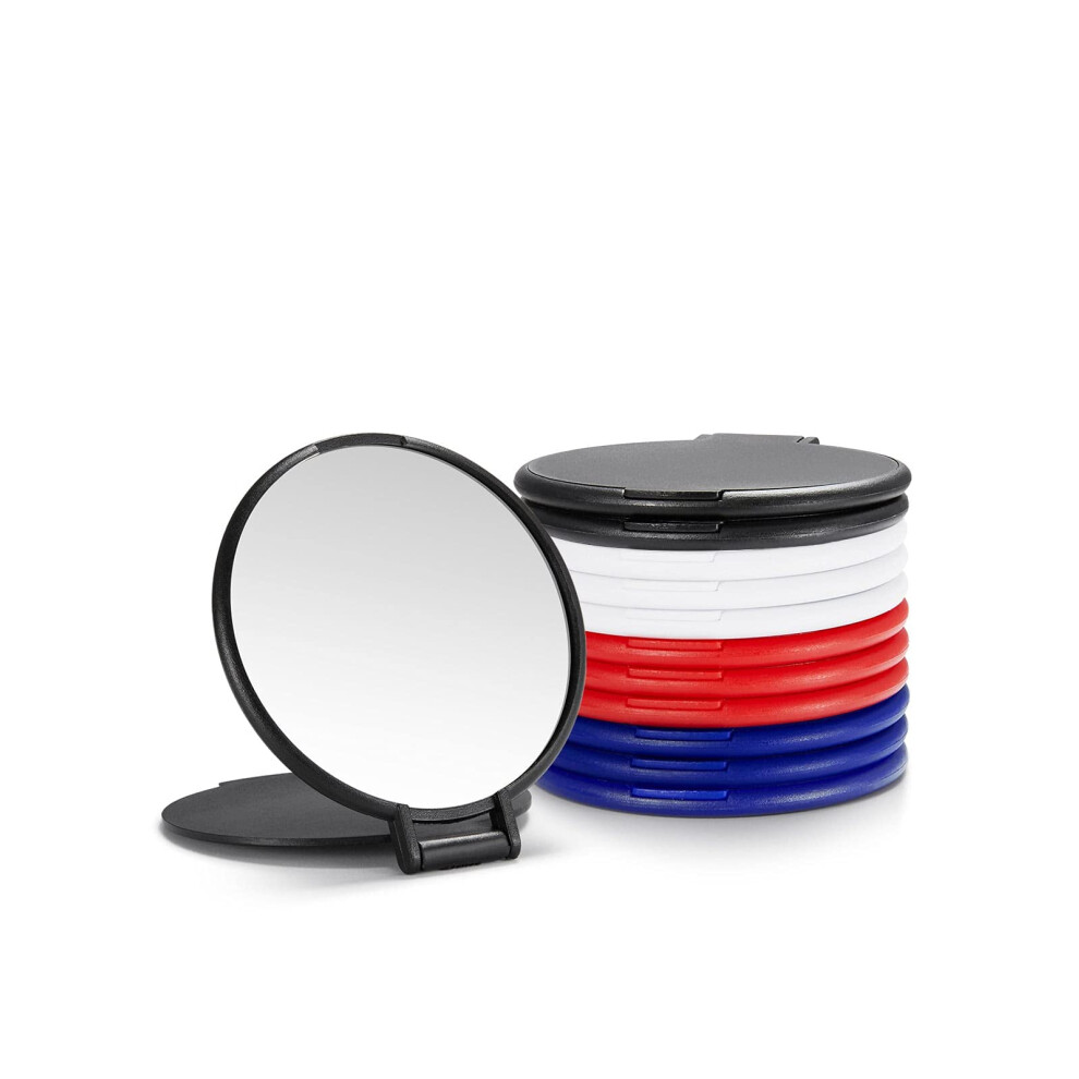 Momira Compact Mirror Bulk Round Makeup Mirror For Purse Set Of 12 (4-Color)