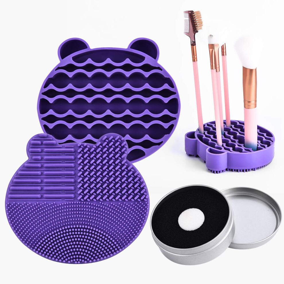 Tapis de nettoyage pour pinceaux de maquillage en silicone avec s   chage manuel, machine de nettoyage pour pinceaux de maquillage, tampon de netto