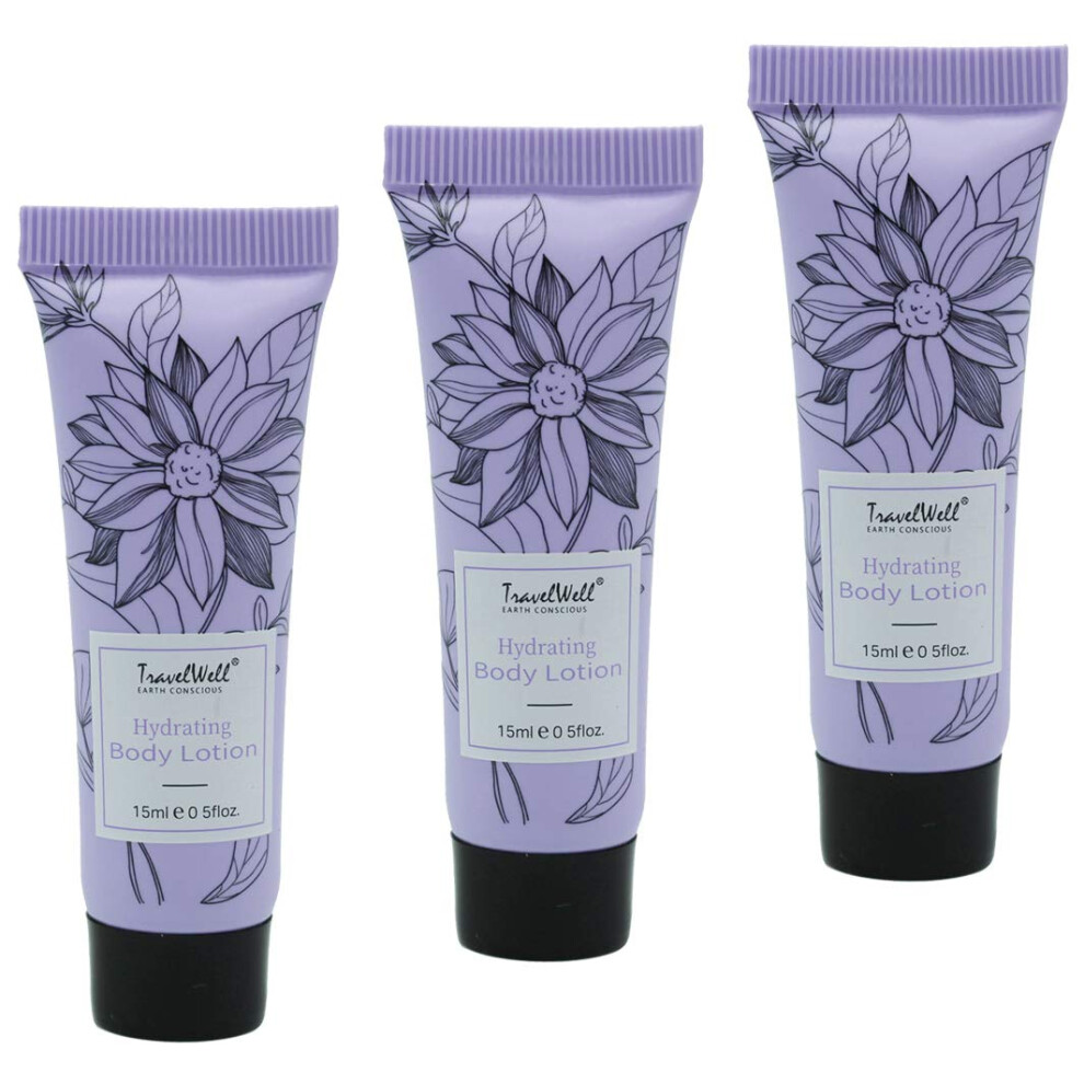 Travelwell Flower Series Hotel Travel Size Lotion Bulk 0.5 Fl Oz/15ml  Individually Wrapped 200 Tubes per Box | Travel Size Toiletries | Hotel Toiletr