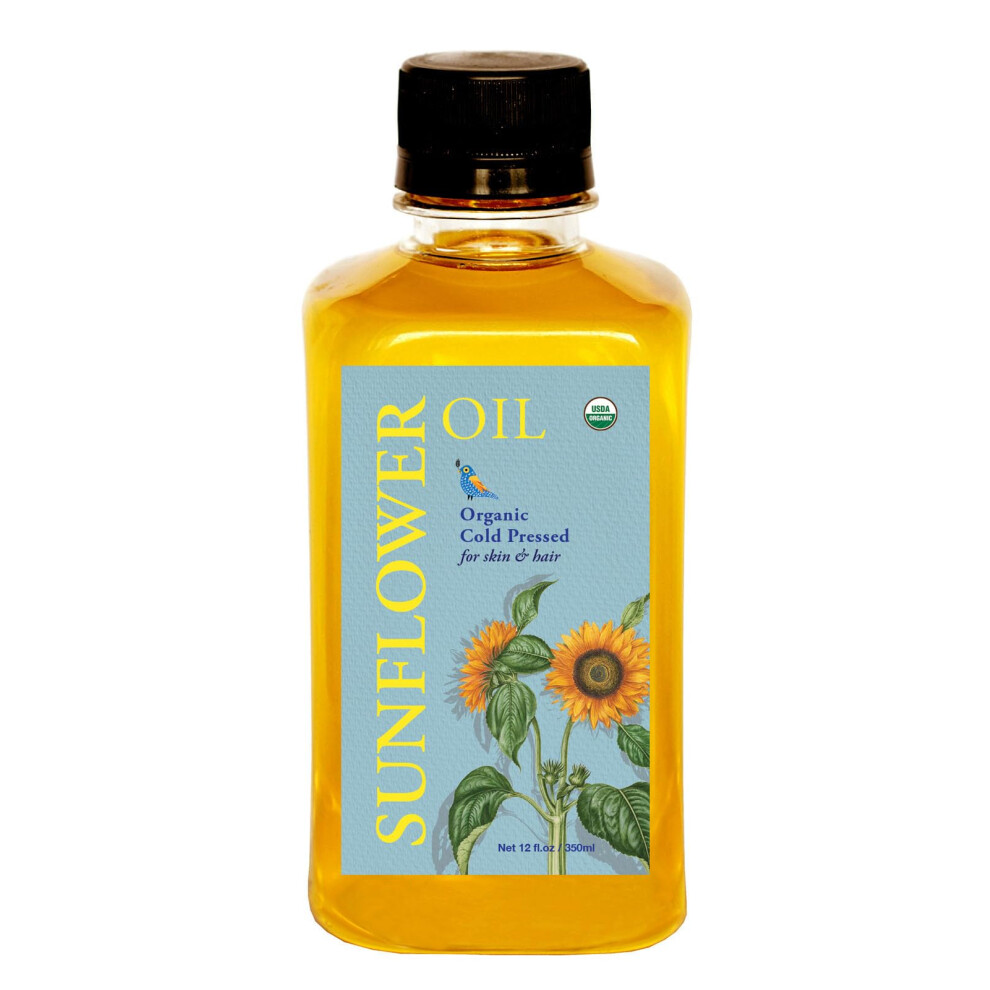 Daana Sunflower Oil For Skin: Certified Usda Organic Extra Virgin Cold Pressed (12 Fl Oz)