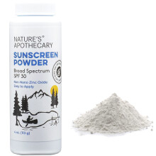 All-Natural Benzene Free Non Nano Zinc Oxide Sunscreen Powder SPF 30 - Water & Sweat Resistant Reef & River Friendly Hypoallergenic Biodegra