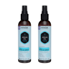 HASK Repairing ARGAN OIL 5-in-1 Leave In Conditioner Spray for all hair types color safe gluten free sulfate free paraben free - 2 PIECE SET