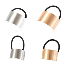 LOVEF 4 stykker legering metal punk cirkel h?r manchet hestehale holder Elastiske h?rb?nd
