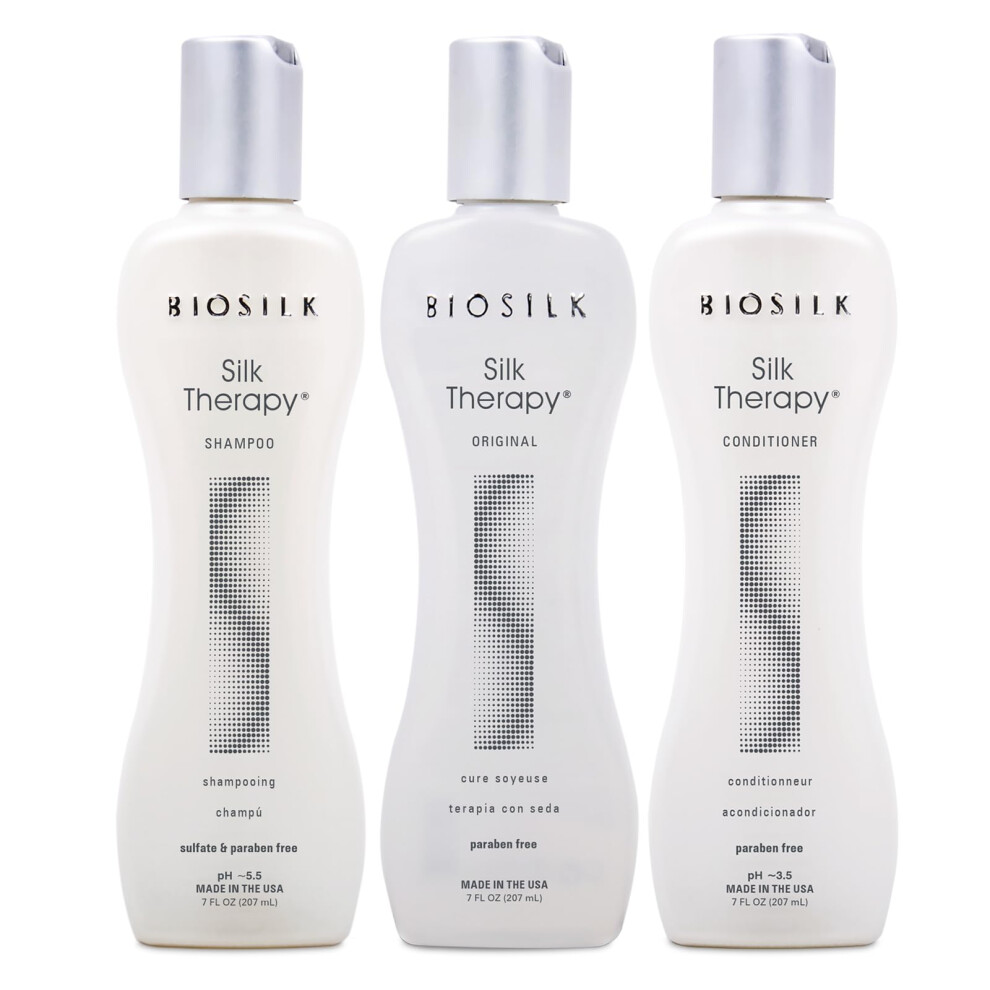 BioSilk Revive Your Locks Kit - Original Silk Therapy 7oz  Shampoo 7oz  and Conditioner 7oz (3 Product Set)