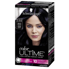Schwarzkopf Color Ultime -hiusvri 3.44 Indigo Royale 1 -sovellus ? Indigo-pysyv hiusvri kirkkaalle vrille ja haalistumista estvlle kiillolle jo