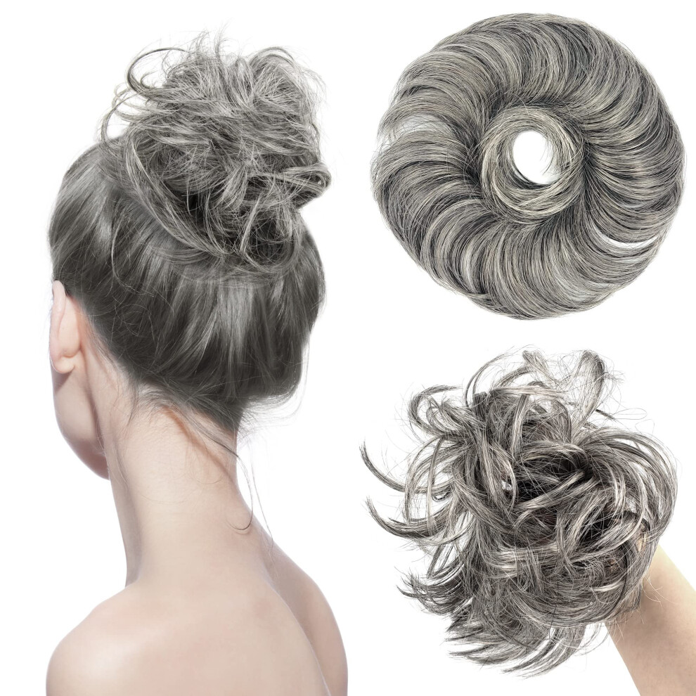 Hair Couture Messy Bun Hair Piece Curly Wavy Hairpieces Avanti Synthetic Scrunchies - Extension Pieces Instant Updo Donut Chignons Scrunchie Wigs Acce