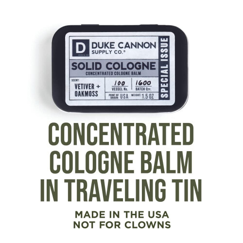 Duke Cannon Solid Cologne για Άνδρες - Vetiver + Oakmoss (Φρέσκος Αέρας, Σανταλόξυλο) 1