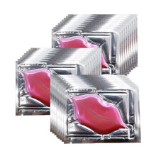 Adofect 30 Stück Kollagen Kristall Lippenmasken, Pinke Lippenpatches & Feuchtigkeitsspender