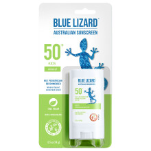 BLUE LIZARD mineralsk solcremestift med zinkoxid SPF 50+ Vandafvisende UVA/UVB-beskyttelse Let at p?f?re Parfumefri b?rn uparfumeret 0,5 oz