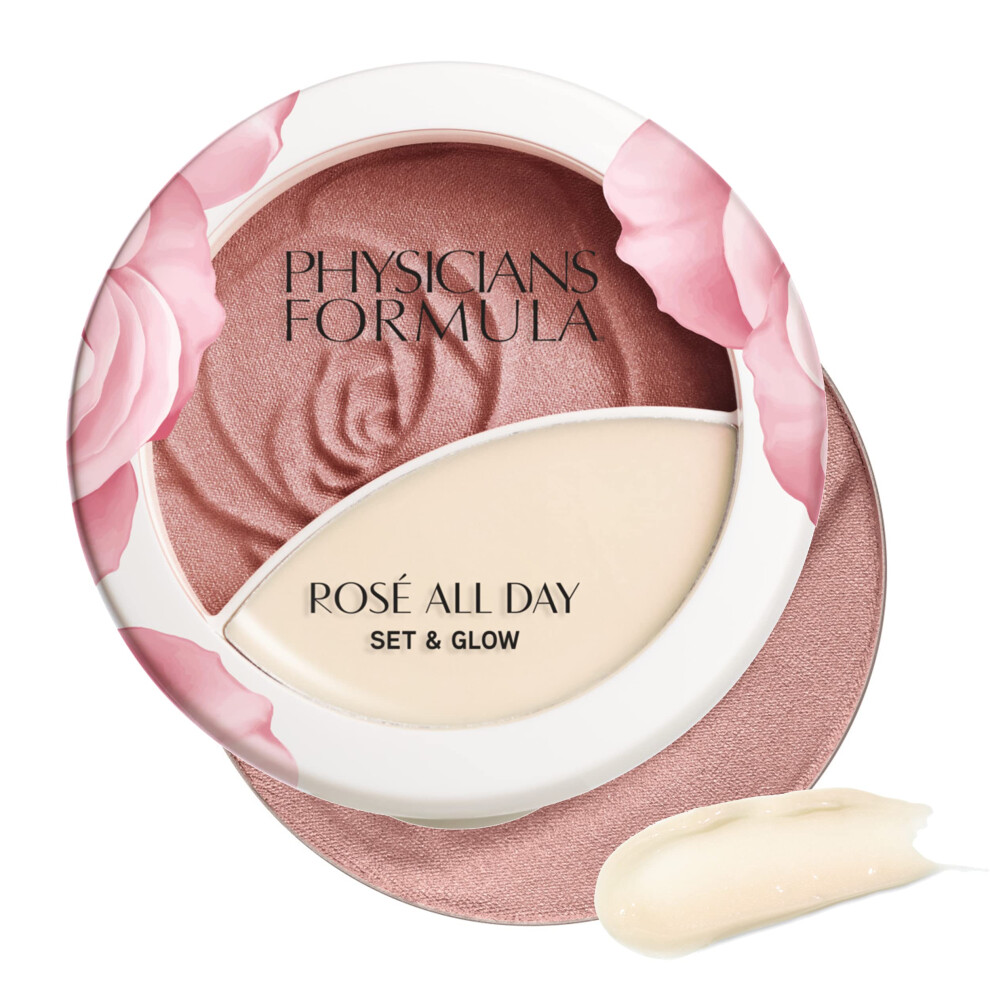 Physicians Formula Ros? All Day Set & Glow Highlighter Face Makeup Powder Brightening Rose  Dermatologist Approved-image-OPC-PGMBCB9-NEW