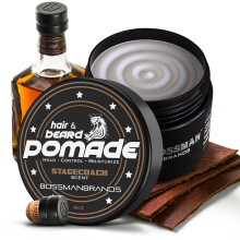 Bossman Hair & Beard Pomade - Langdurige hold, controle en hydraterend haar, baard en snor stylingproduct - Gemaakt in de VS (Stagecoach geur)