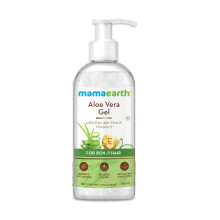 Mamaearth Aloe Vera Gel for Skin & Hair | Hydrates Dry Skin & Scalp | Reduces Sunburn & Wrinkles | Deep Nourishment for All Skin & Hair Types | 10.14