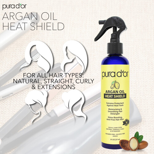 Pura D'or, Hitzeschild, Arganöl, 8 fl oz (237 ml) 2