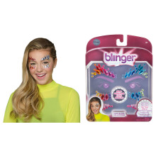 Blinger Face Bling Mermaid 2 -delt - Glam dit ansigt med glitrende ansigtsperler og juveler - Selvklæbende let anvendelse - perfekt til fester og