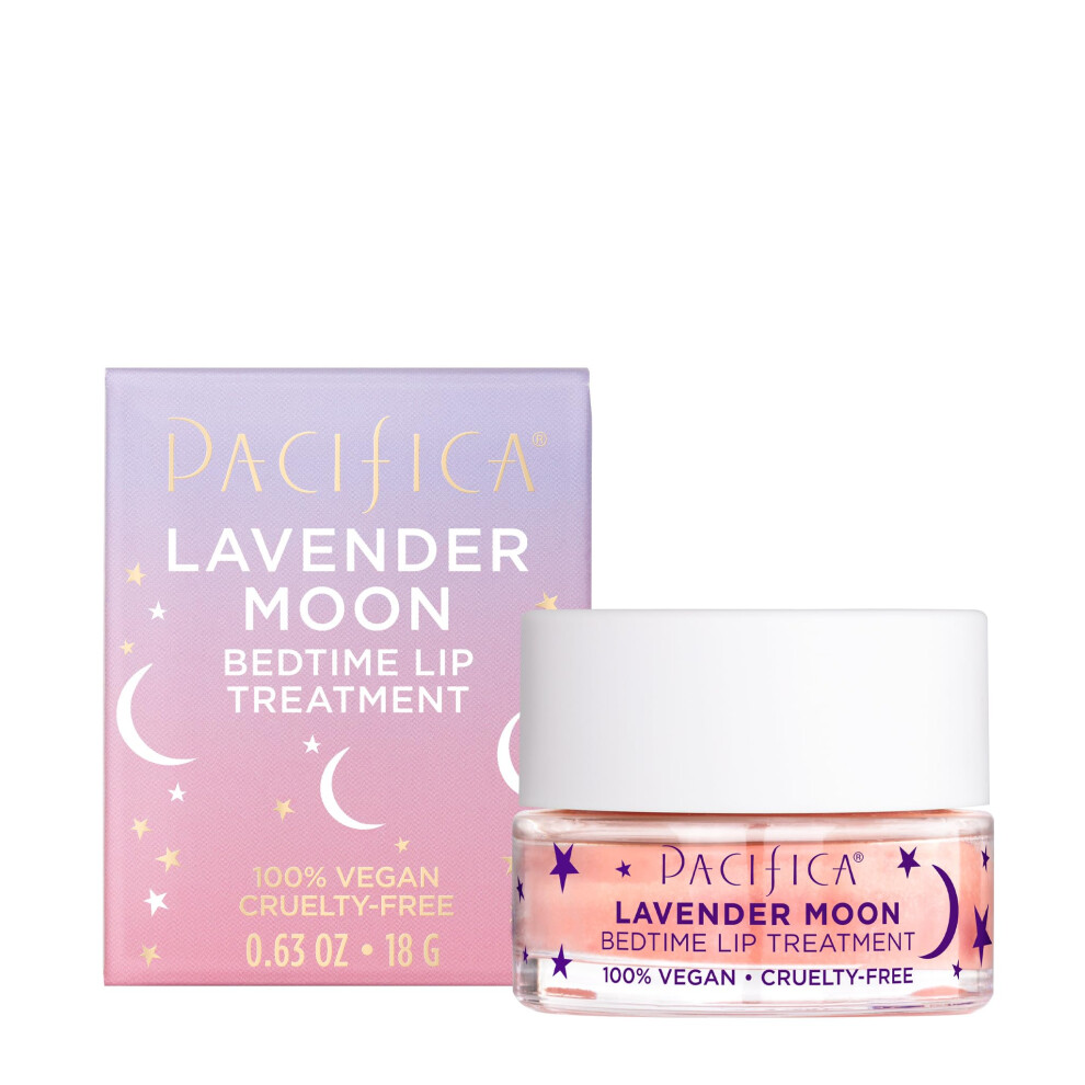 Pacifica Beauty  Lavender Moon Bedtime Lip Treatment  Lip Mask for Chapped  Cracked  Dry  Wrinkled Lips  100% Vegan and Cruelty Free   Clear   0.63 Ou
