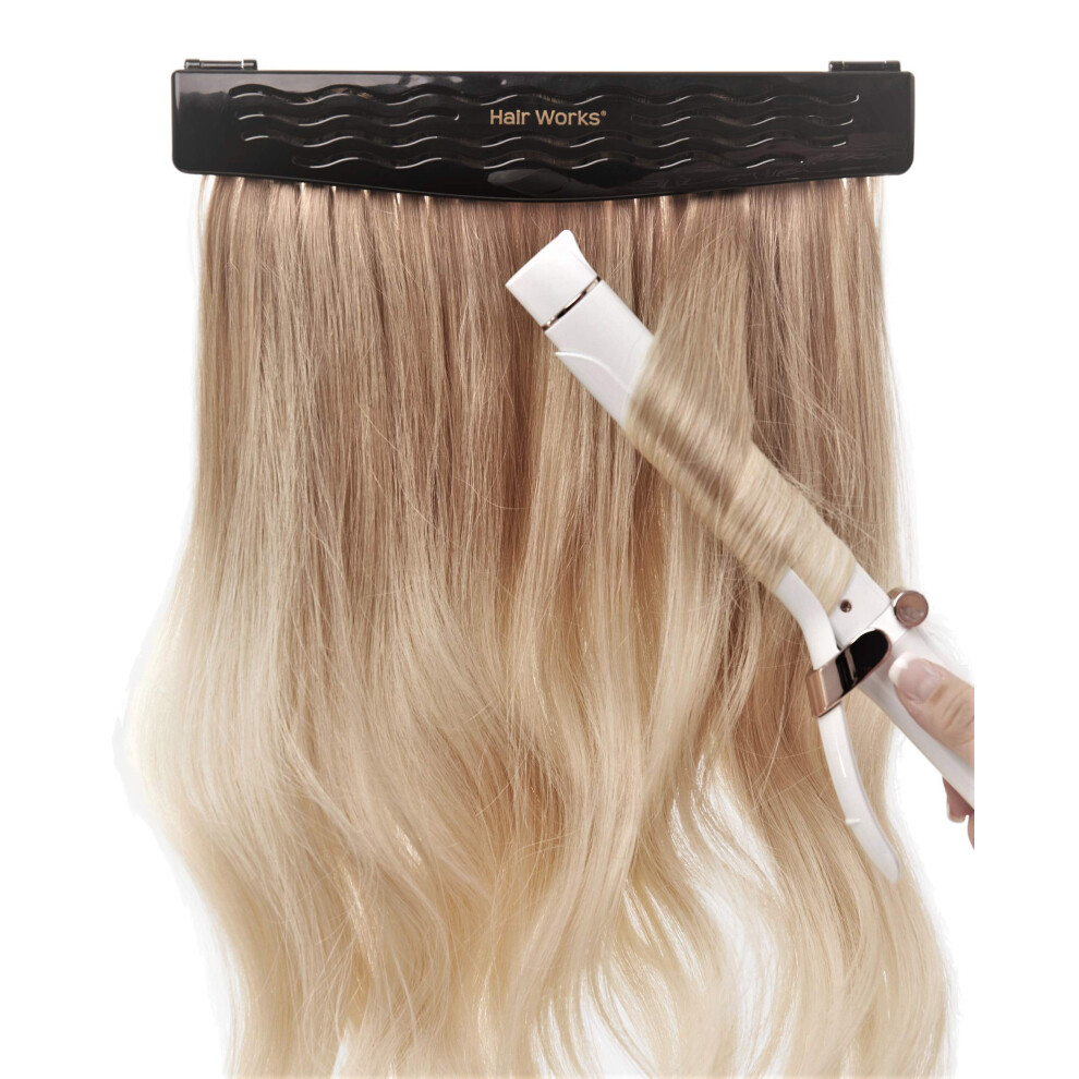 Hair Works 4-In-1 Hair Extension Style Caddy - The Original Hair Extension Holder Designed To Securely Hold Your Extensions While You Wash Style Pac